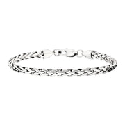 5mm High Polished Finish Stainless Steel Spiga Chain Bracelet