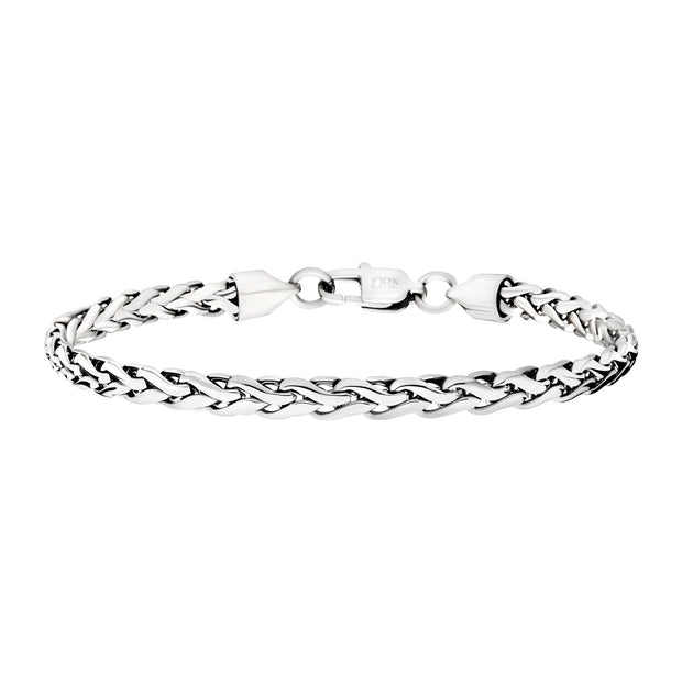 5mm High Polished Finish Stainless Steel Spiga Chain Bracelet