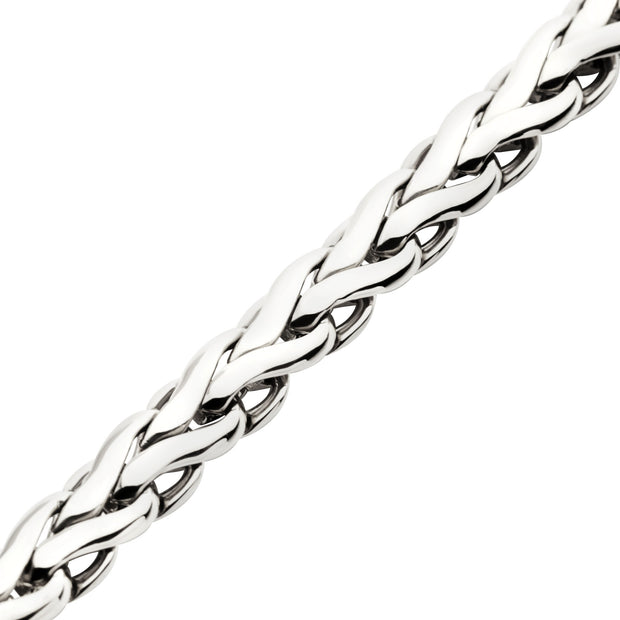 5mm High Polished Finish Stainless Steel Spiga Chain Bracelet