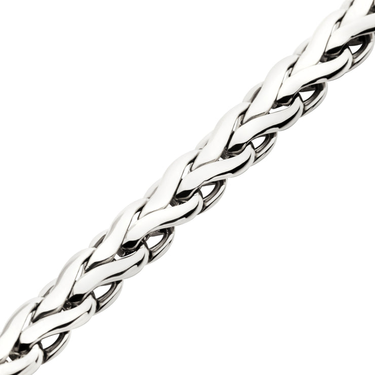 5mm High Polished Finish Stainless Steel Spiga Chain Bracelet