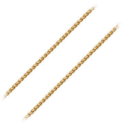 3mm Gold IP Round Wheat Chain