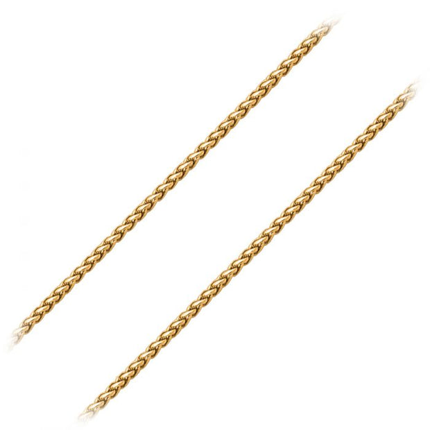 3mm Gold IP Round Wheat Chain