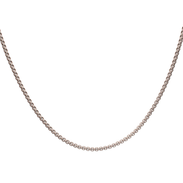 4mm Matte Finish Stainless Steel Bold Box Chain Necklace
