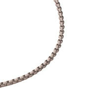 4mm Matte Finish Stainless Steel Bold Box Chain Necklace