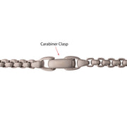 4mm Matte Finish Stainless Steel Bold Box Chain Necklace