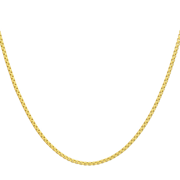 4mm Matte Finish 18Kt Gold IP Stainless Steel Bold Box Chain Necklace