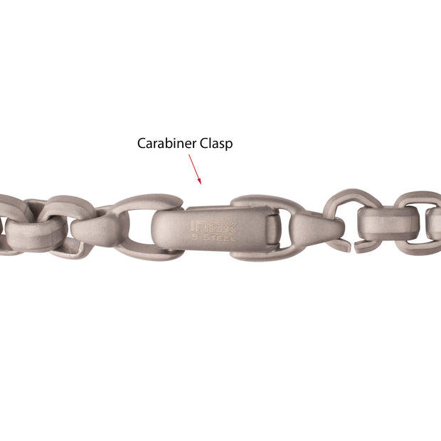 6mm Matte Finish Stainless Steel Bold Box Chain Necklace