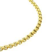 6mm Matte Finish 18Kt Gold IP Stainless Steel Bold Box Chain Necklace