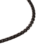 6mm Matte Finish Black IP Stainless Steel Bold Box Chain Necklace