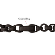 6mm Matte Finish Black IP Stainless Steel Bold Box Chain Necklace
