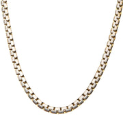 Matte Steel & Gold IP Reversible Curb Chain Colossi Necklace