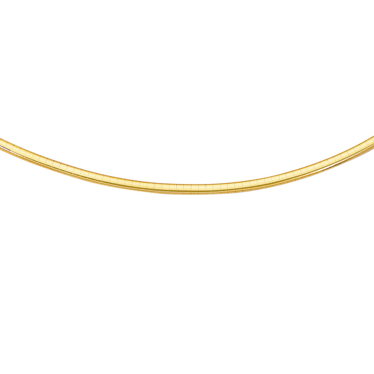 14K Gold 16"" 3mm Classic Omega