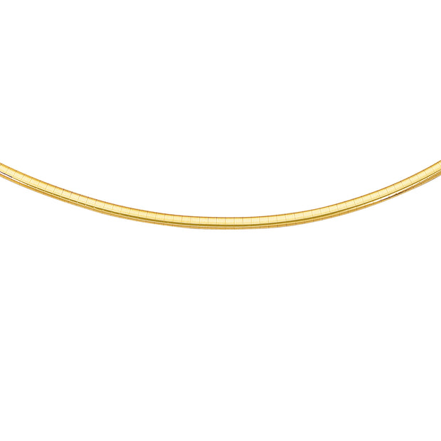 14K Gold 16"" 3mm Classic Omega