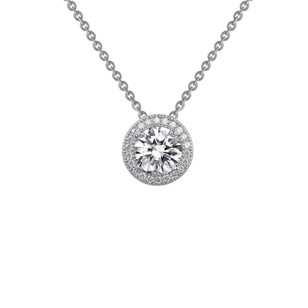 1.25 CTW Halo Pendant Necklace
