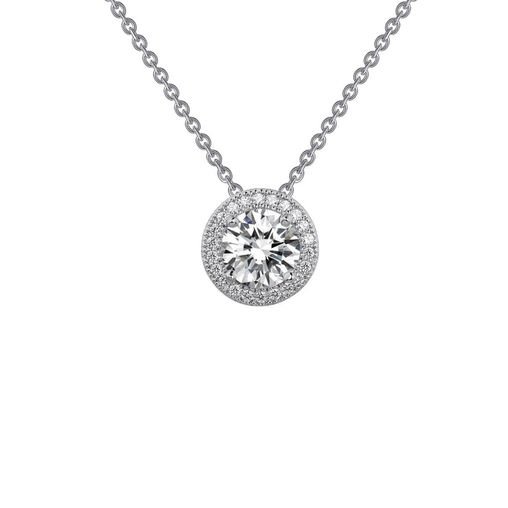 1.25 CTW Halo Pendant Necklace