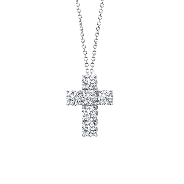 1.5 CTW Cross Pendant Necklace