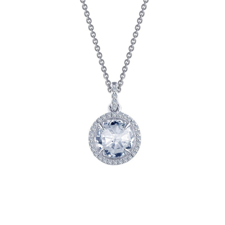 2.36 CTW Halo Pendant Necklace