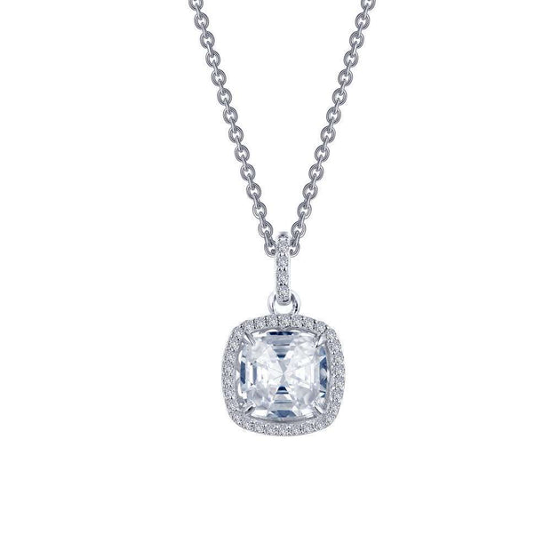 2.3 CTW Halo Pendant Necklace
