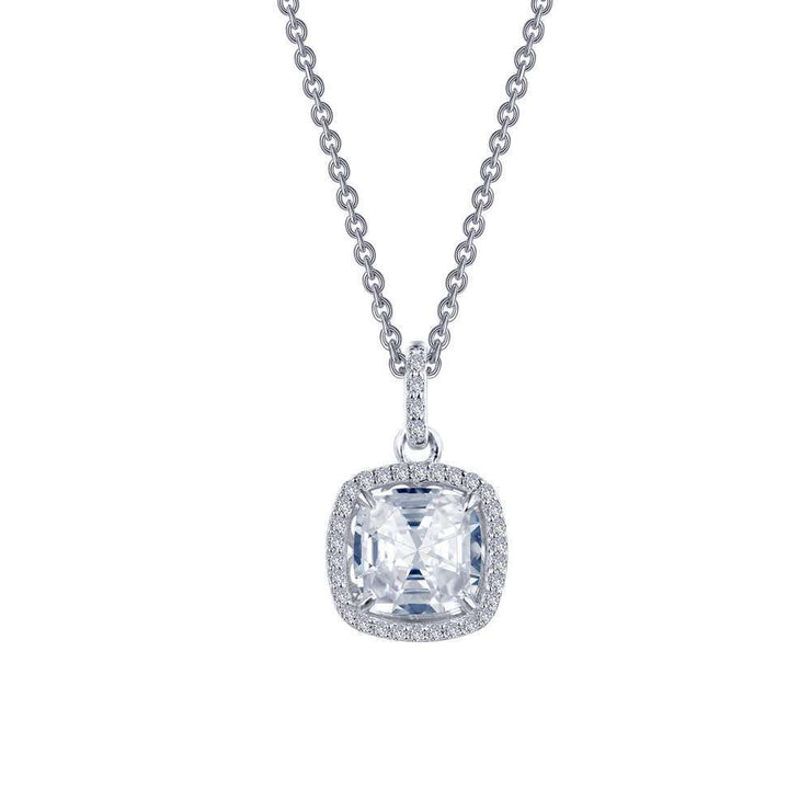 2.3 CTW Halo Pendant Necklace