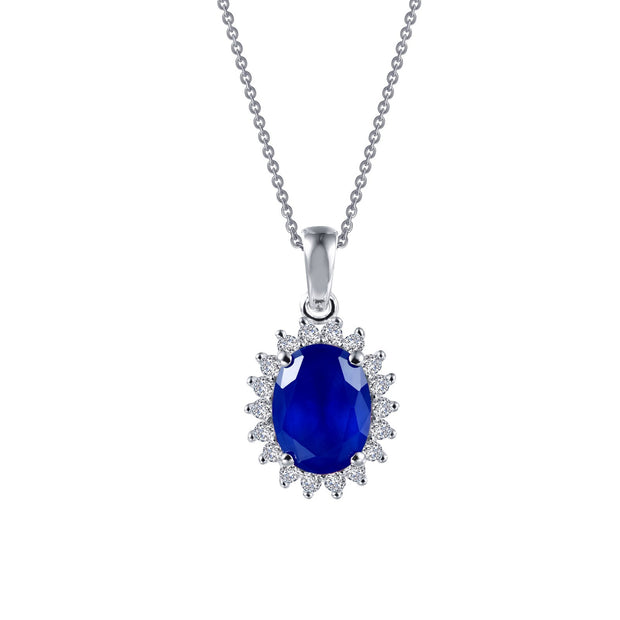 Classic Halo Pendant Necklace