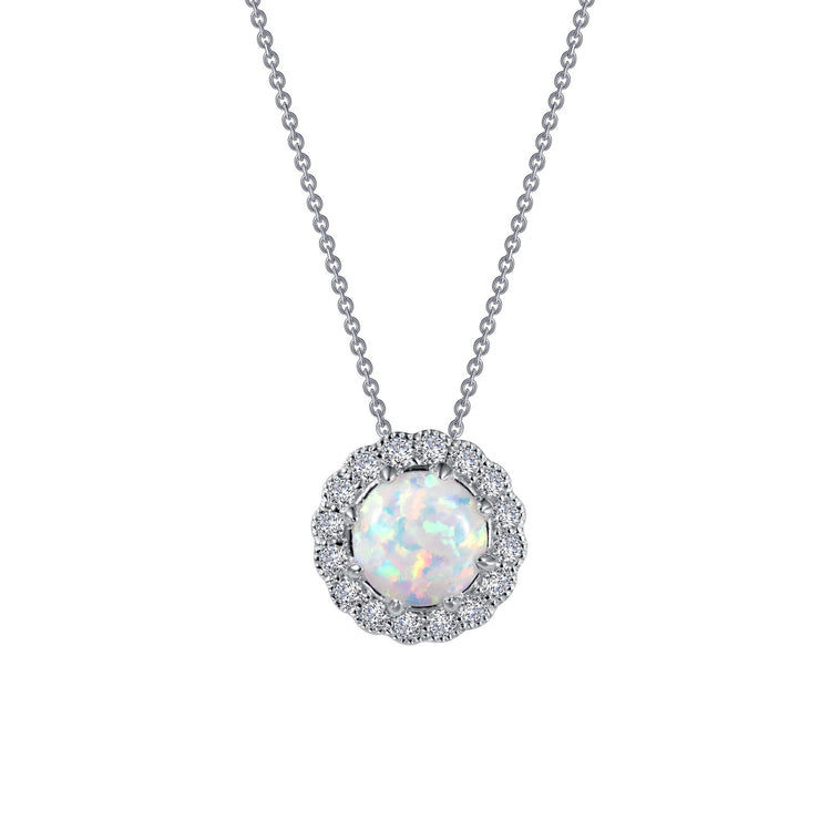 Classic Halo Pendant Necklace