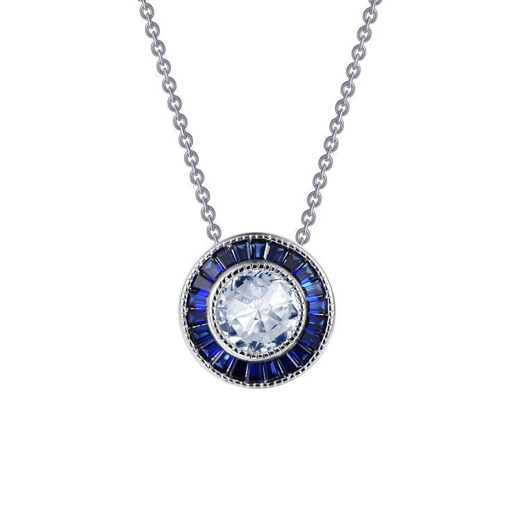 Classic Halo Pendant Necklace