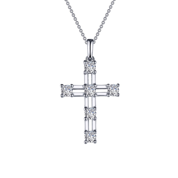 0.66 CTW Cross Pendant Necklace