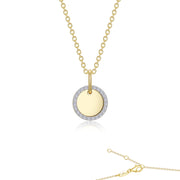 Round Disc Pendant Necklace