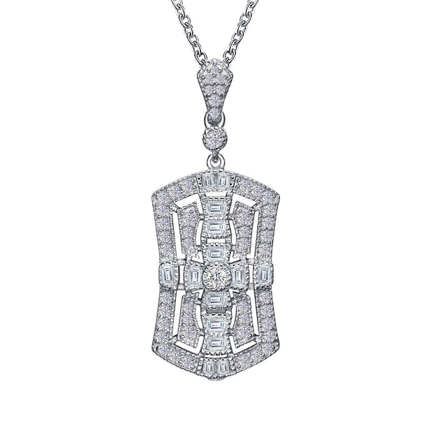 Art Deco Inspired Pendant Necklace