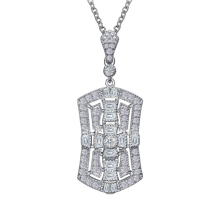 Art Deco Inspired Pendant Necklace