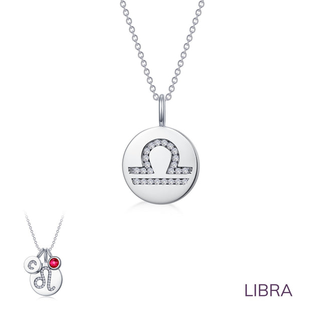 Zodiac Pendant Necklace, Libra