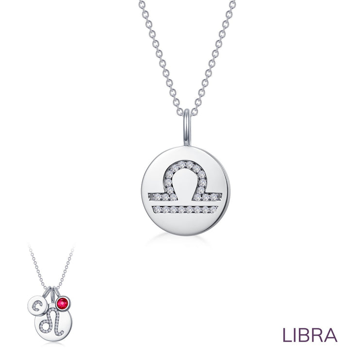Zodiac Pendant Necklace, Libra
