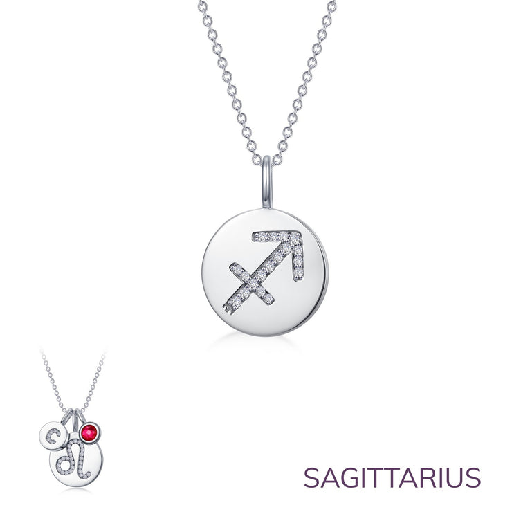 Zodiac Pendant Necklace, Sagittarius