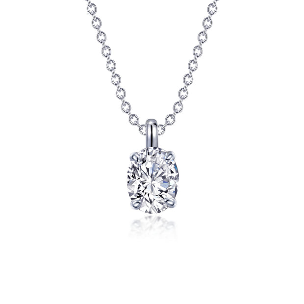 Oval Solitaire Necklace
