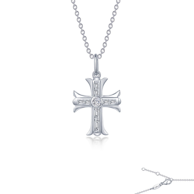 0.9 CTW Cross Pendant Necklace