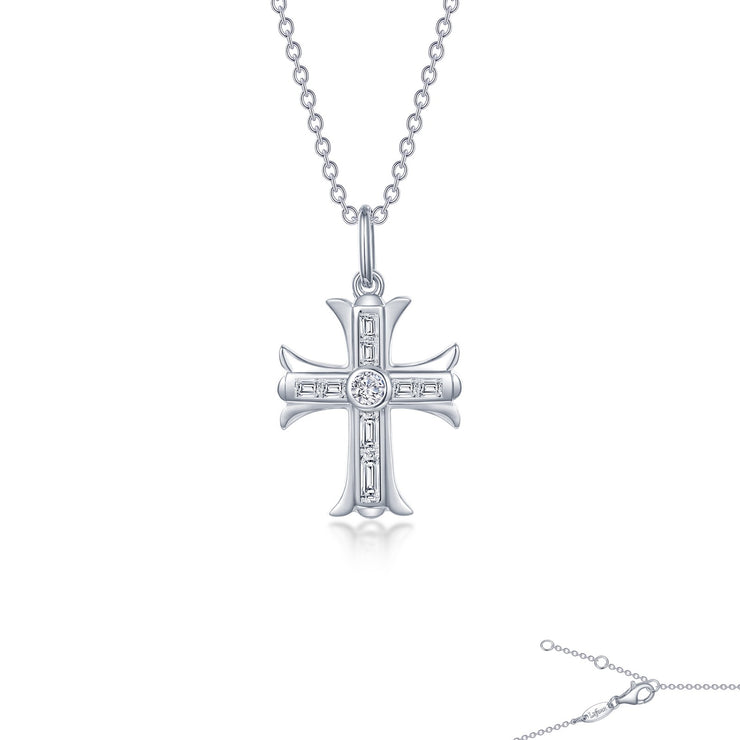 0.9 CTW Cross Pendant Necklace