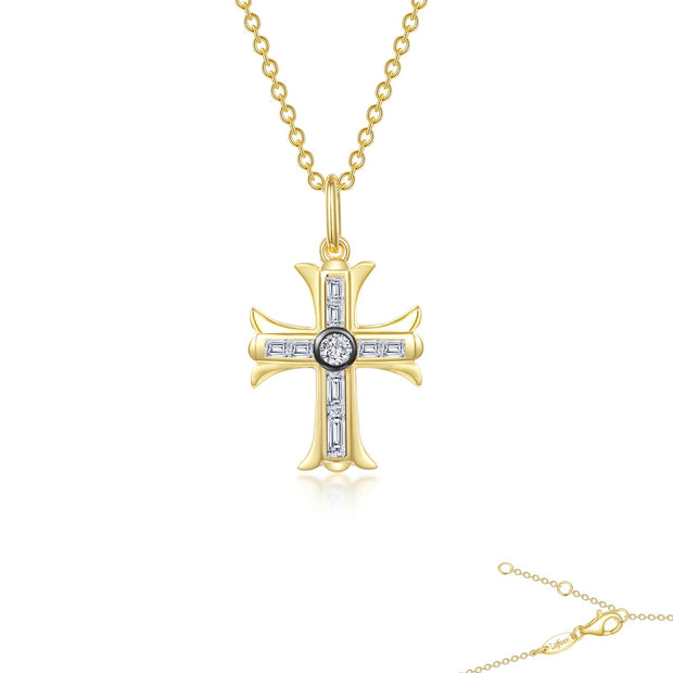 0.9 CTW Cross Pendant Necklace