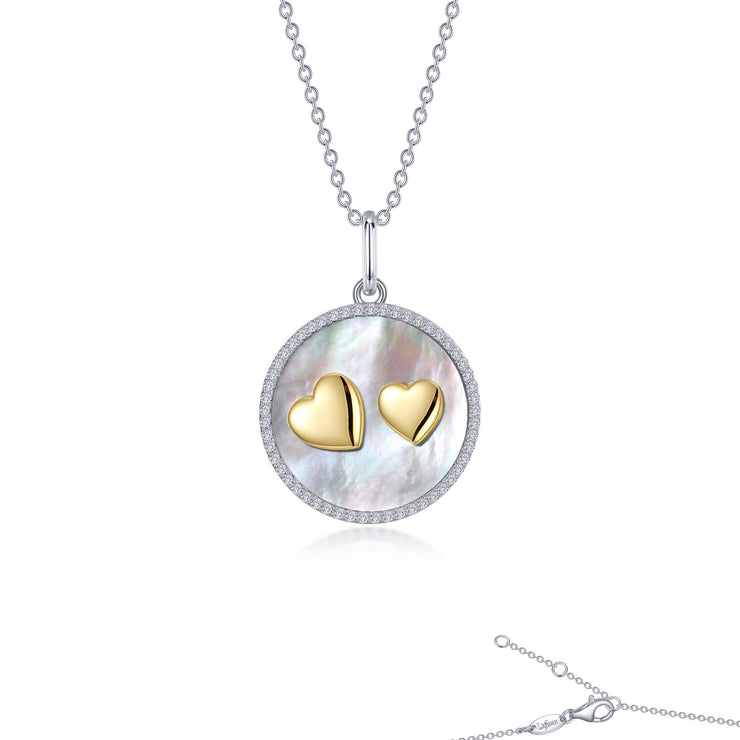 Mother Of Pearl Heart Necklace