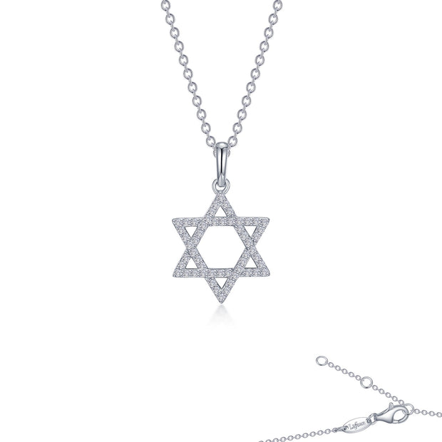 0.54 CTW Star Of David Pendant Necklace