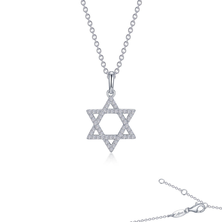 0.54 CTW Star Of David Pendant Necklace