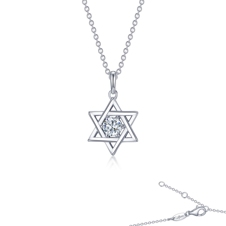0.46 CTW Star Of David Pendant Necklace