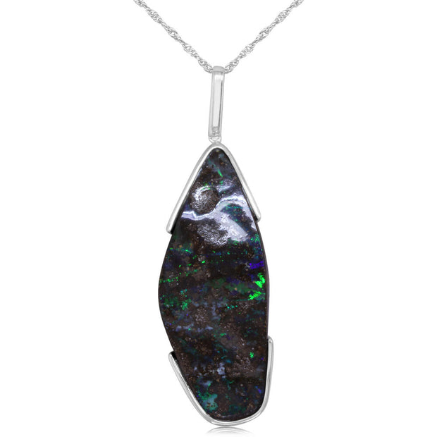 Sterling Silver Australian Boulder Opal Pendant