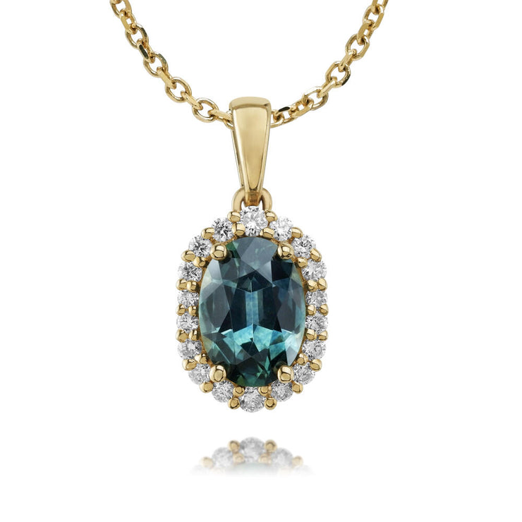 Platinum Sapphire/Diamond Pendant
