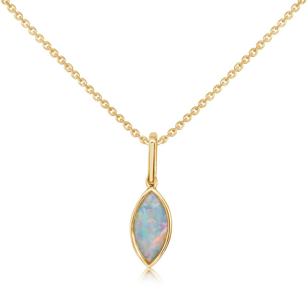 14K Yellow Gold Australian Opal Pendant