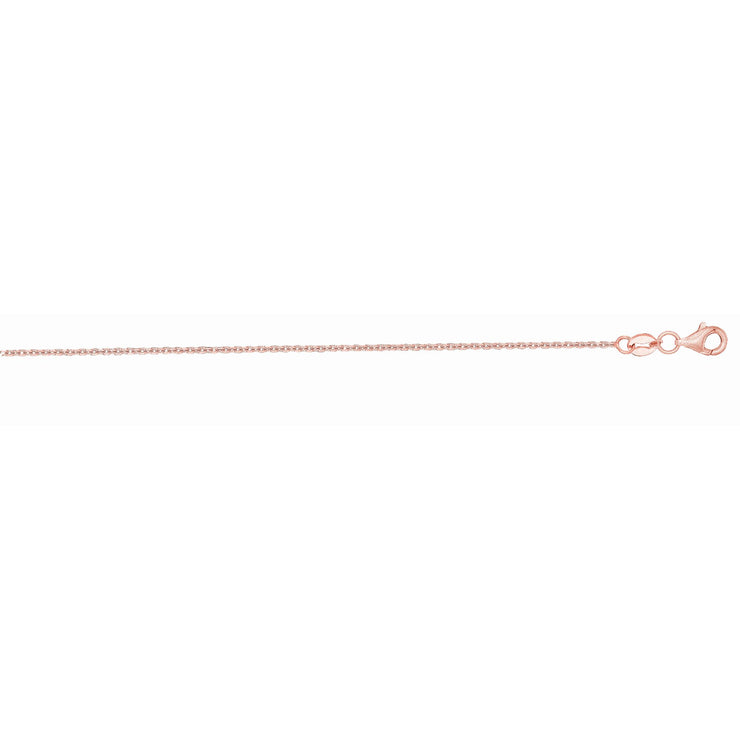 14K Gold 1.1mm Diamond Cut Cable Chain