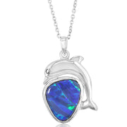 Sterling Silver Australian Opal Doublet Pendant