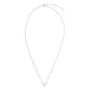 14K Gold & White Topaz Solitaire Necklace