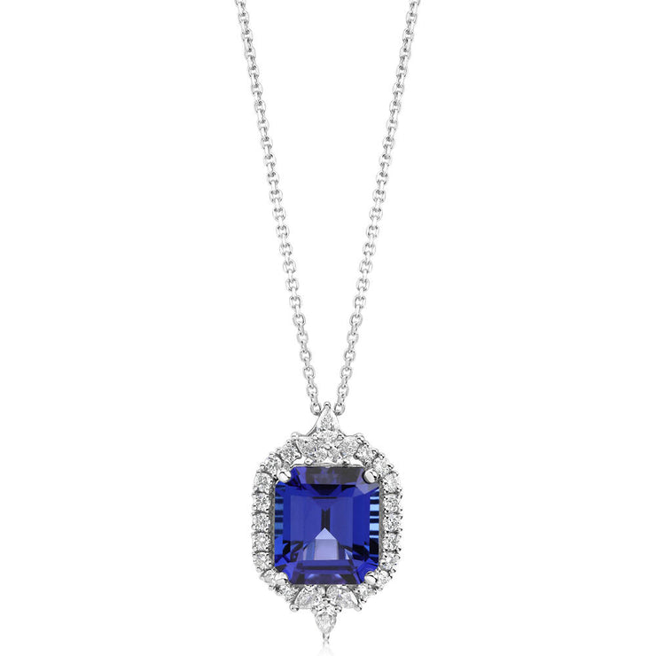 Platinum Tanzanite/Diamond Pendant