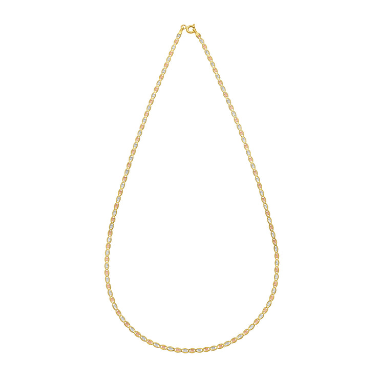 14K Gold 2mm Pave Valentino Chain