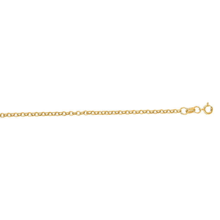 14K Gold 1.9mm Lite Rolo Chain